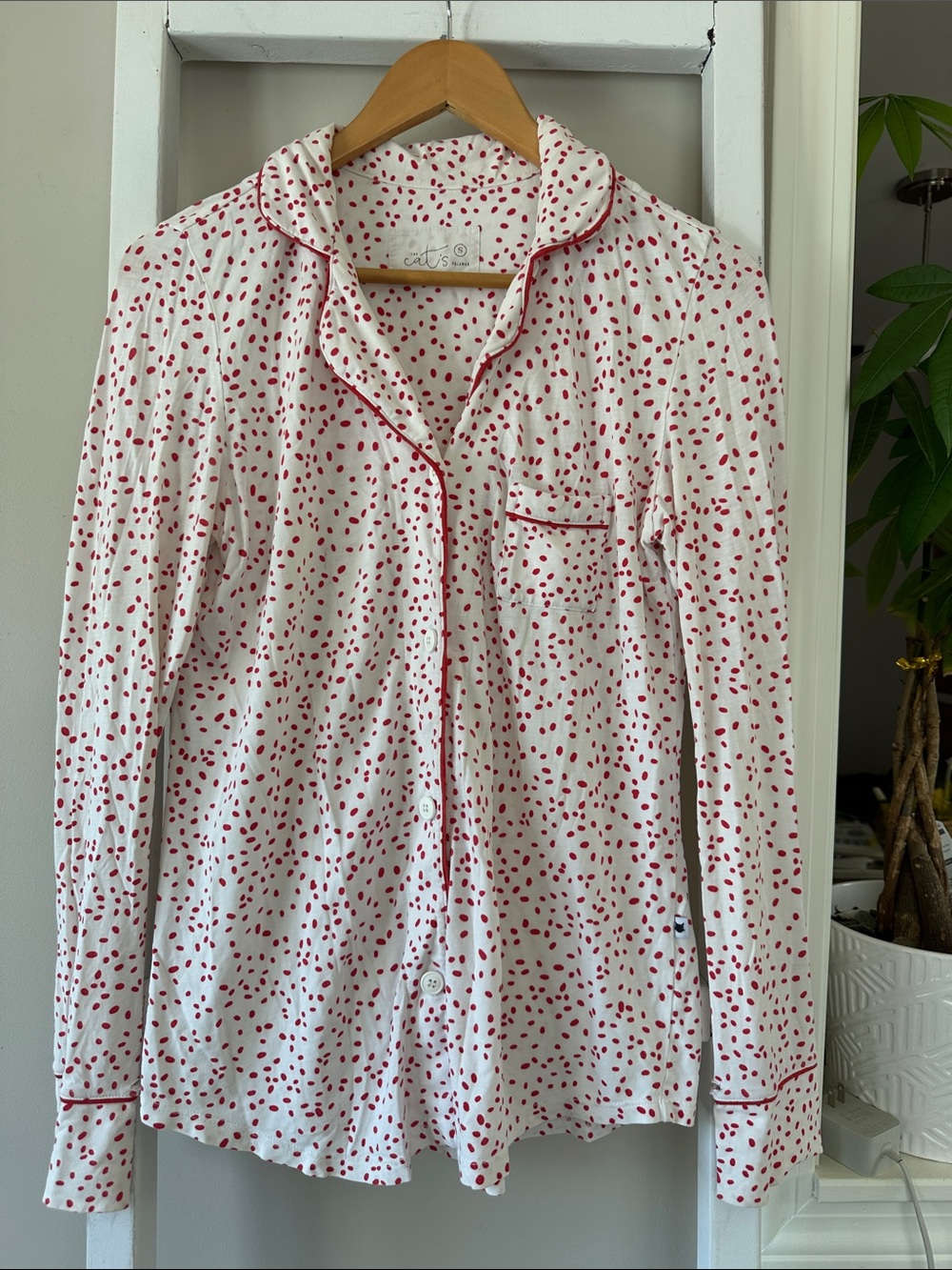 The Cat’s Pajamas Long Sleeve Pima Knit Pajama Top